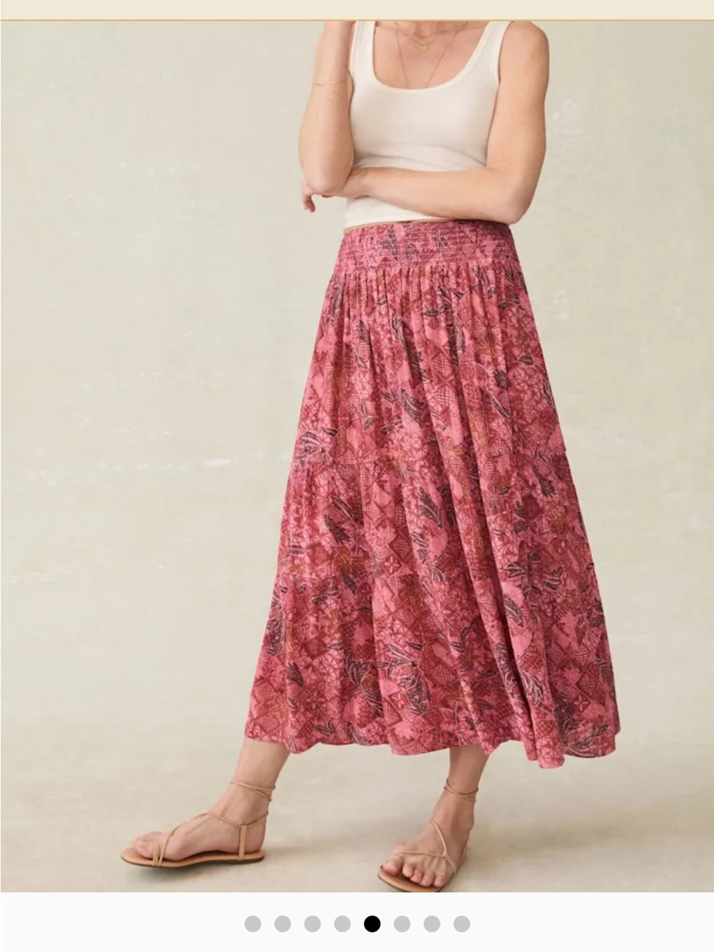 Faherty woodstock Tiered Maxi Skirt